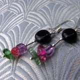 unique handmade semi-precious stone earrings