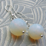 short drop opal quartz handmade earrings