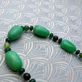 chunky handmade green semi-precious necklace
