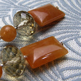 orange semi-precious gemstone beads