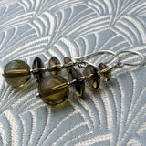 smoky quartz drop earrings, semi-precious jewellery