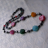long chunky agate necklace