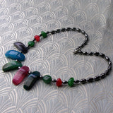handmade chunky semi-precious necklace uk