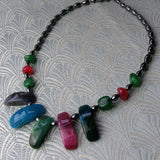 handmade semi-precious chunky necklace
