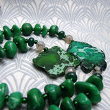 chunky green semi-precious stone beads