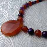 un8ique handmade semi-precious carnelian jewellery