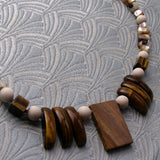 handmade brown gemstone necklace design