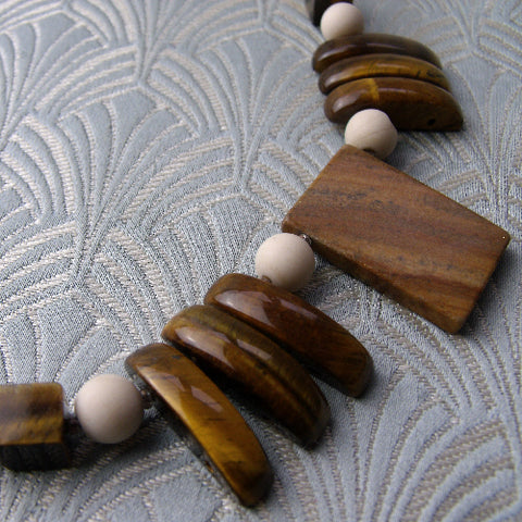 semi-precious bead necklace, semi-precious stone necklace BB99