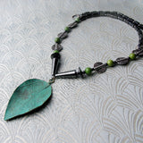 unique handmade semi-precious stone pendant necklace, semi-precious stone neklace