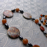chunky handmade necklace, long necklace