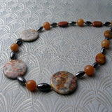 unique handmade necklace long chunky design
