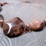 jasper beads set in necklace