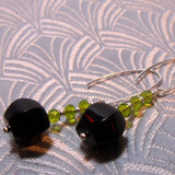 long semi-precious drop earrings uk