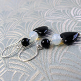 semi-precious black onyx earrings