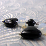heart shaped black onyx beads
