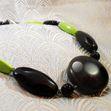 green black semi-precious necklace uk