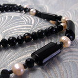 blak onyx beads with pearls