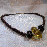 handmade smoky quartz necklace