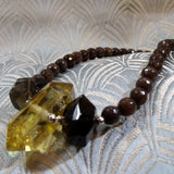 smoky quartz handmade necklace