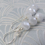 grey semi-precious stone handmade earrings
