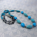 long semi-precious necklace turquoise