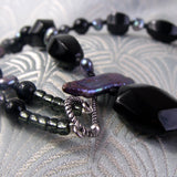 black semi-precious jewellery necklace design
