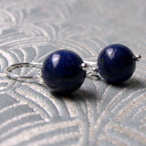 short semi-precious stone earrings, semi-precious bead earrings A187