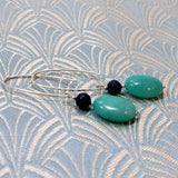 long drop quartz earrings