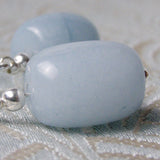 semi-precious blue jade earrings