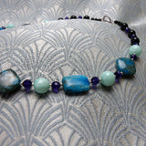 blue purple semi-precious gemstone beads