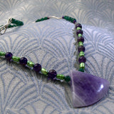 amethyst necklace, delicate semi precious stone bead necklace, dainty semi-precious necklace