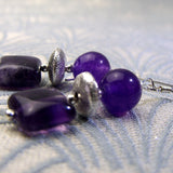 short semi-precious stone earrings, semi-precious bead earrings A225
