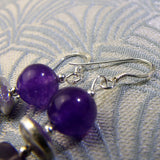 short semi-precious stone earrings, semi-precious bead earrings A225
