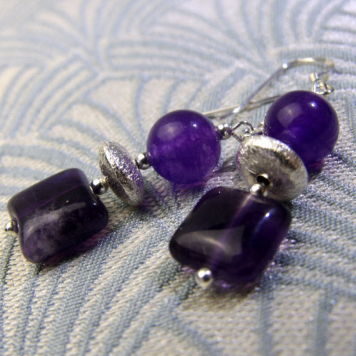 Small 2025 amethyst earrings