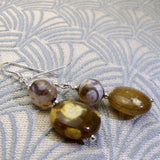 brown gemstone earrings