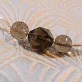 semi-precious gemstone necklace, smoky quartz gemstone necklace
