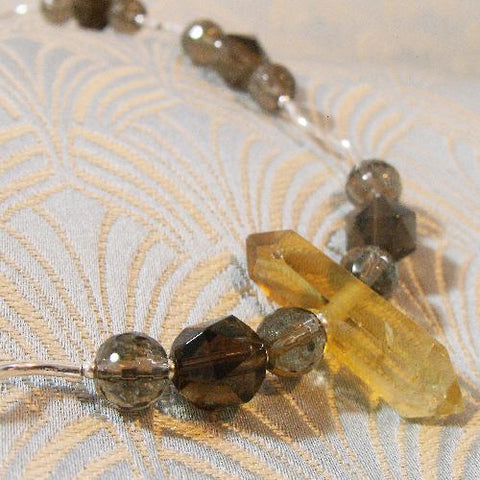 Semi-precious bead necklace, semi-precious stone necklace AA28