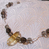 unique smoky quartz jewellery , semi-precious gemstone necklace