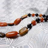 black orange gemstone beads, gemstone jewellery