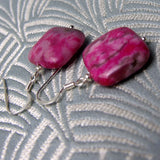 short semi-precious stone earrings, semi-precious bead earrings BB23