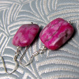short semi-precious stone earrings, semi-precious bead earrings BB23