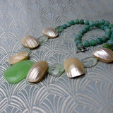 chunky green statement necklace design