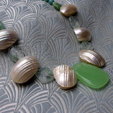 semi-precious stone jewellery, chunky green necklace uk crafted