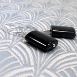 semi-precious black onyx earring design