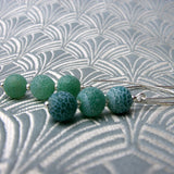 green gemstone earrings, long agate earrings
