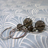 semi-precious smoky quartz earrings