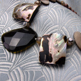 chunky brown gemstone statement necklace, gemstone jewellery uk