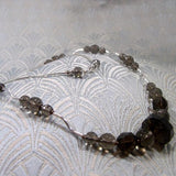 smoky quartz semi-precious gemstone necklace