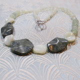 jade handmade semi-precious stone necklace