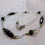 smoky quartz semi-precious necklace handmade uk